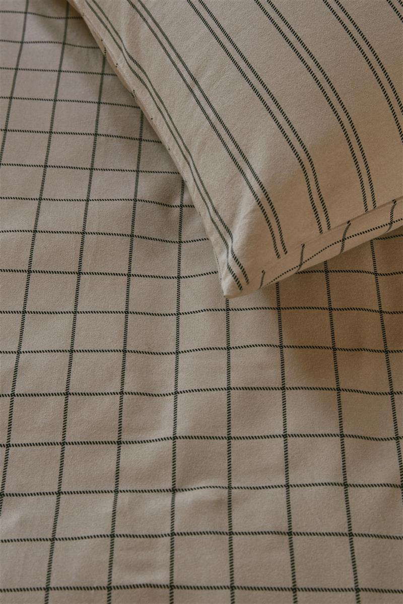 vtwonen Grid sand dekbedovertrek beige - Circular Dreams