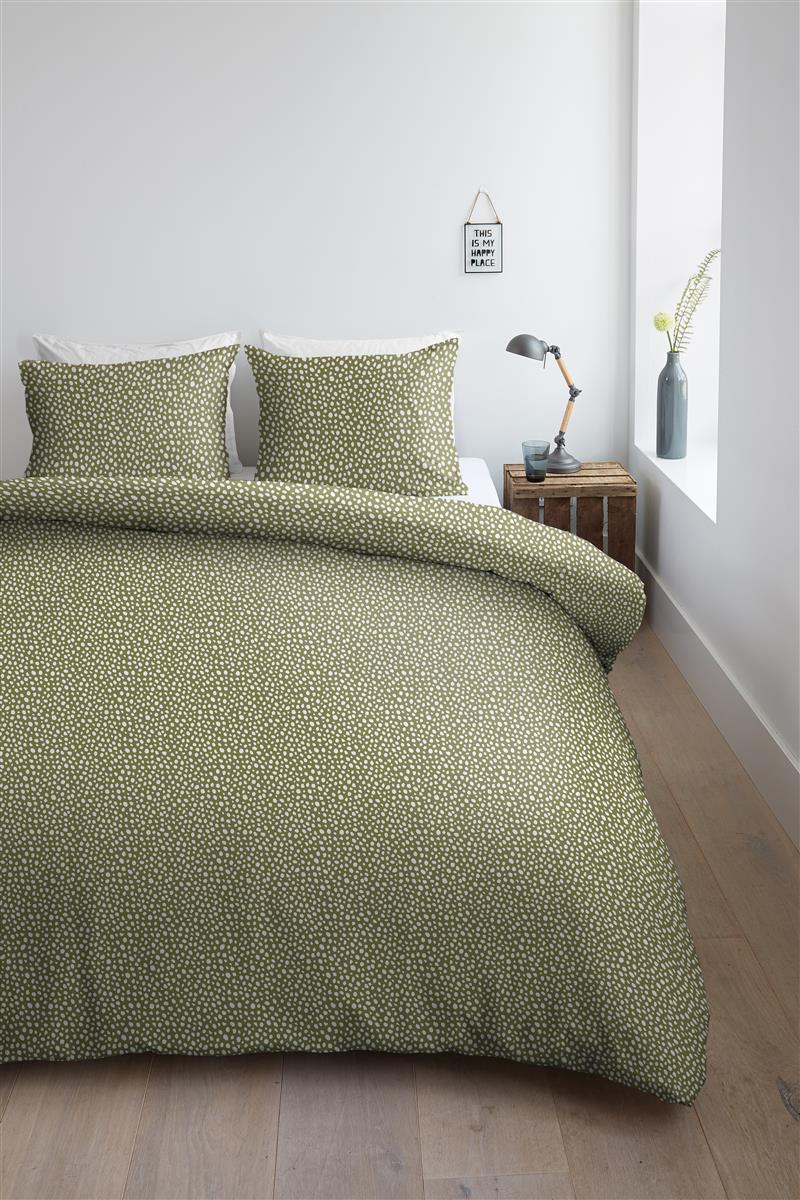 Ambiante Harley Olive Green dekbedovertrek groen - Circular Dreams