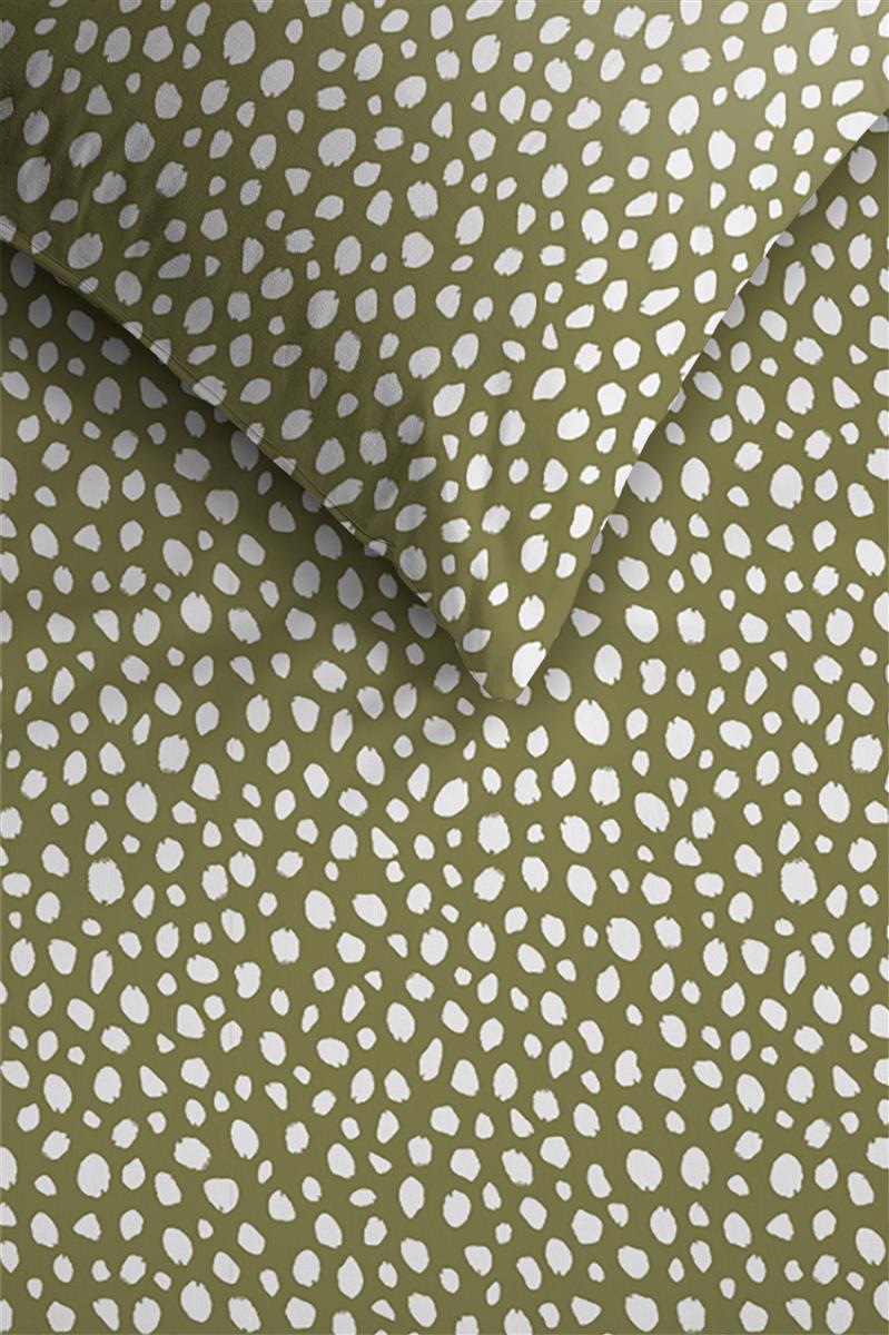 Ambiante Harley Olive Green dekbedovertrek groen - Circular Dreams