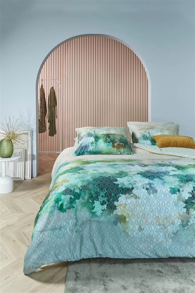 Kardol Metamorphose Blue Green dekbedovertrek blauw NL Lits-jumeaux (240 x 200/220 cm)