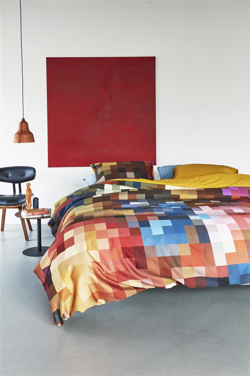 Dutch Design Pixel Multi dekbedovertrek bruin - Circular Dreams
