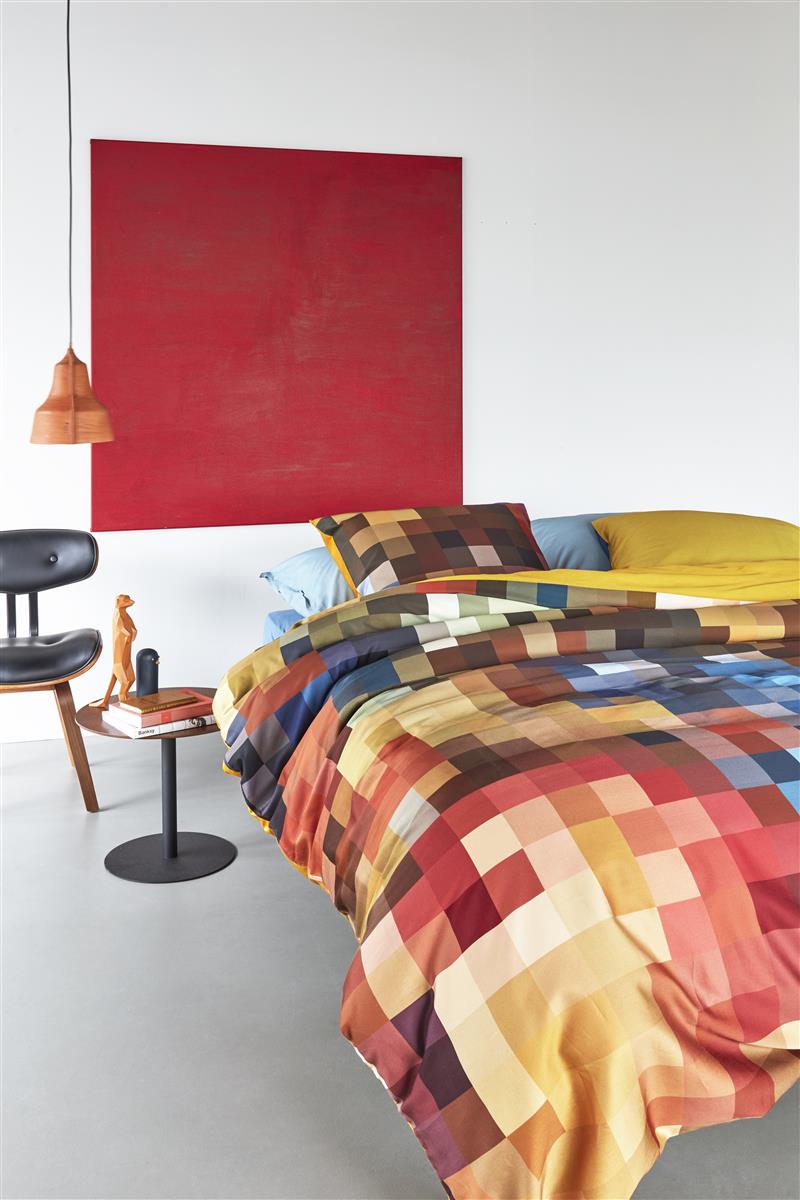 Dutch Design Pixel Multi dekbedovertrek bruin - Circular Dreams