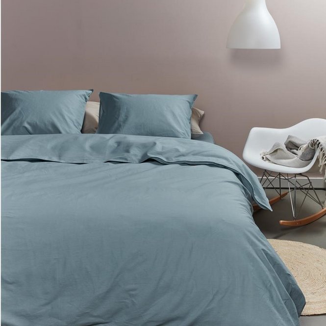 Ambiante Cotton uni dekbedovertrek blauw zonder kussensloop - Circular Dreams