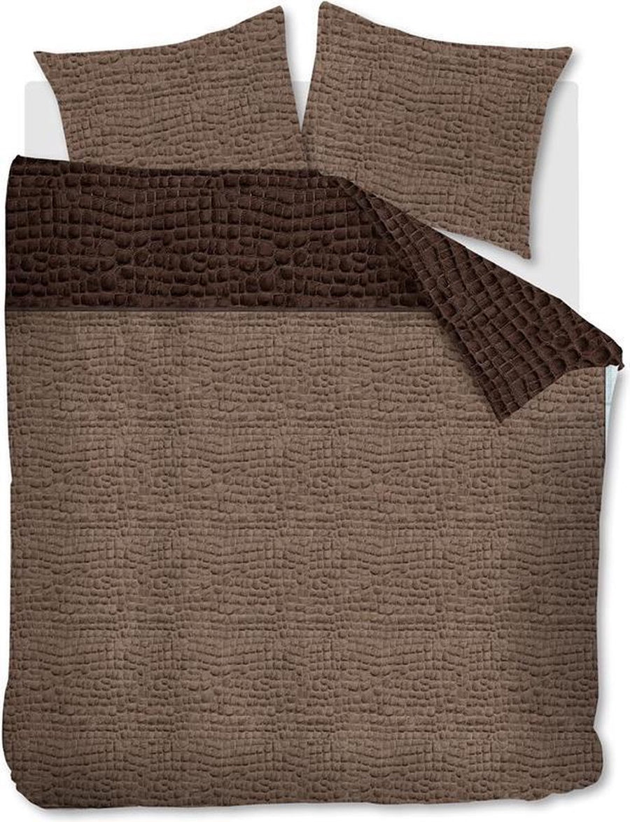 Rivièra Maison Croco Brown dekbedovertrek bruin - Circular Dreams