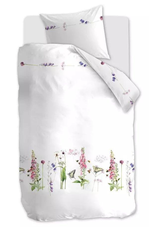 Marjolein Bastin Foxglove dekbedovertrek wit - Circular Dreams